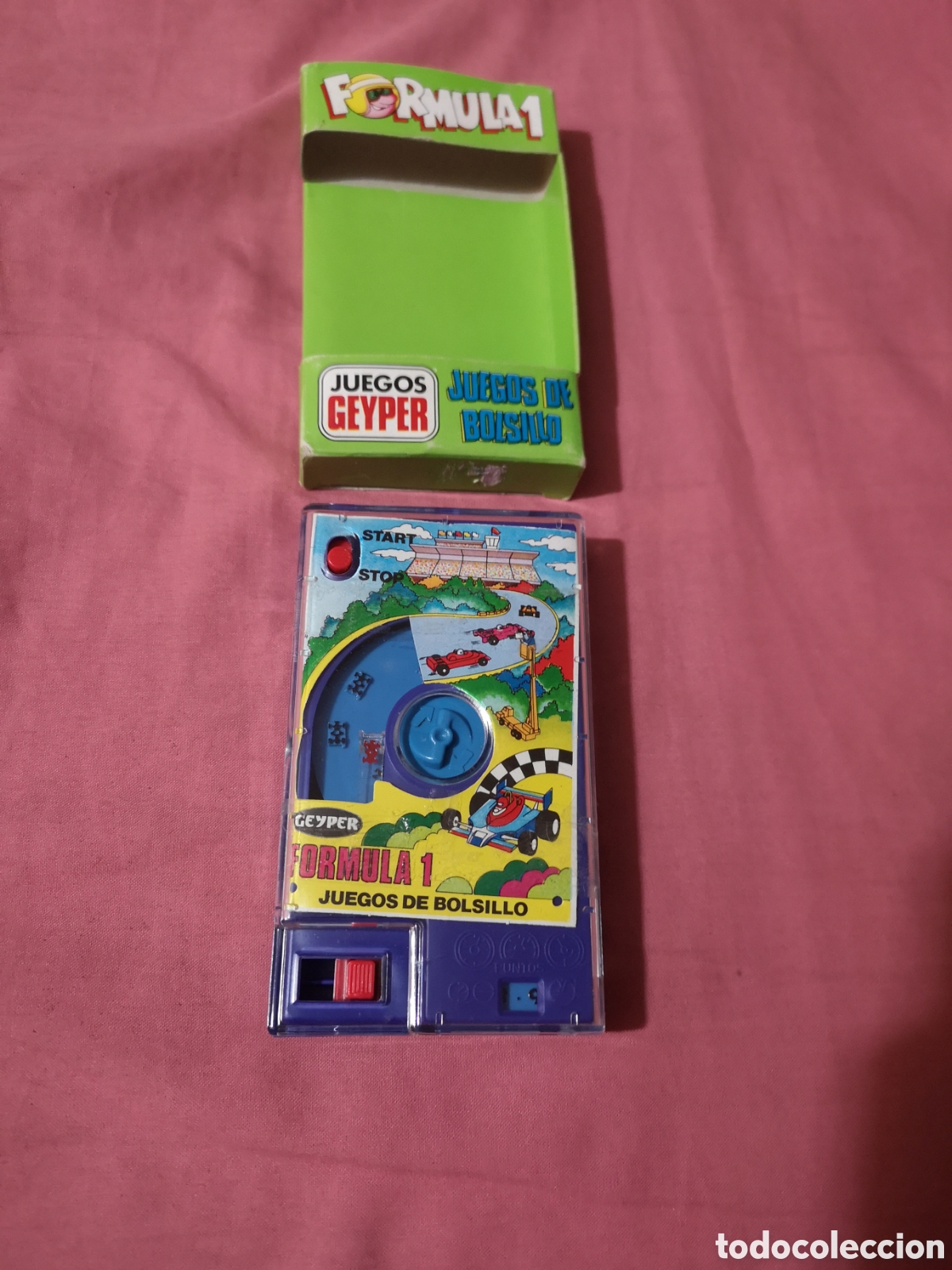 Juguetes antiguos: Geyper. Juego de bolsillo F&oacute;rmula 1. CUERDA SALTADA Y DESMONTADO.