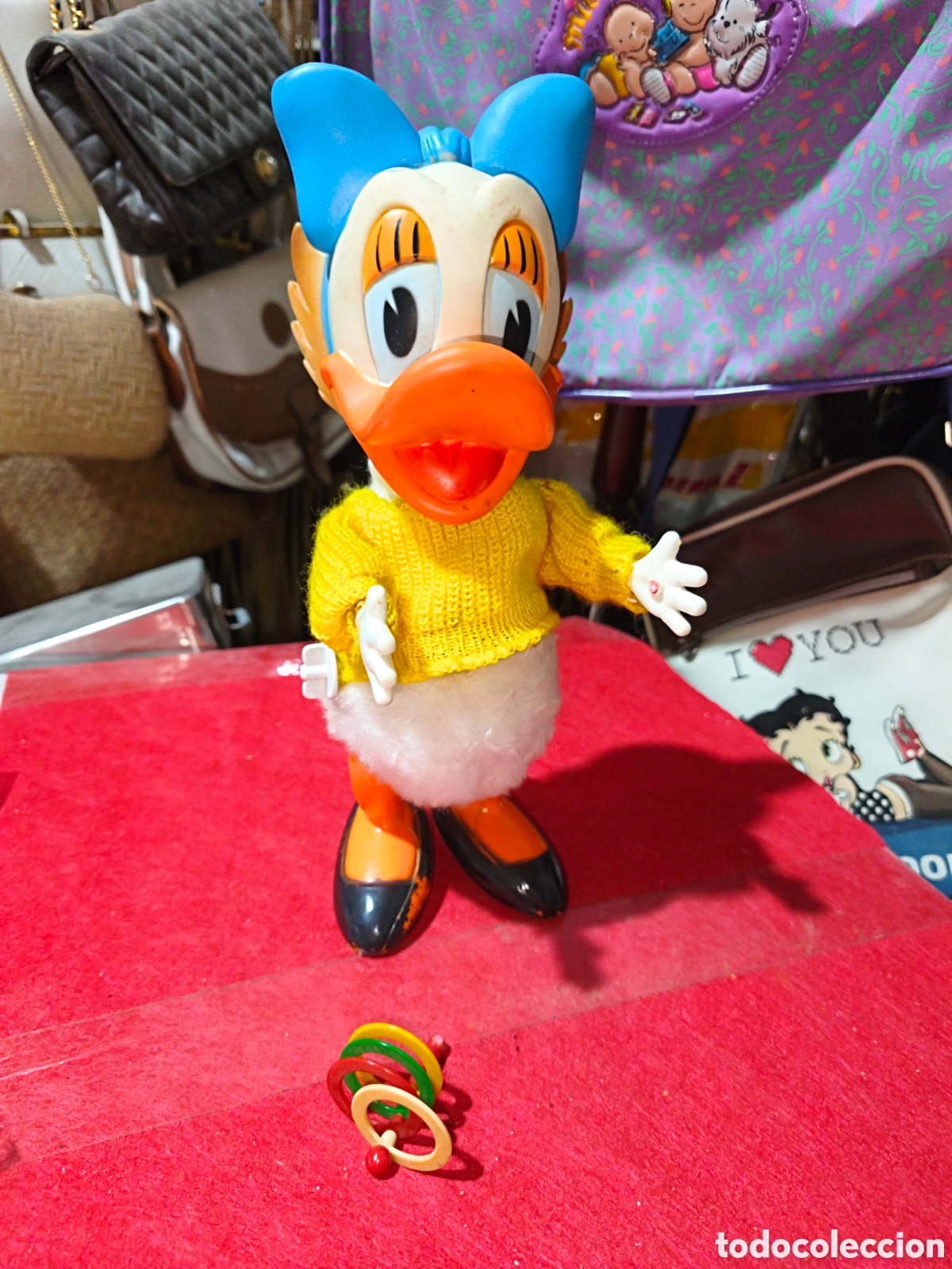 Juguetes antiguos: Original mu&ntilde;eca Daisy con movimiento aros a cuerda Mec&aacute;nica Ibense Walt Disney Pro leer descripci&oacute;n