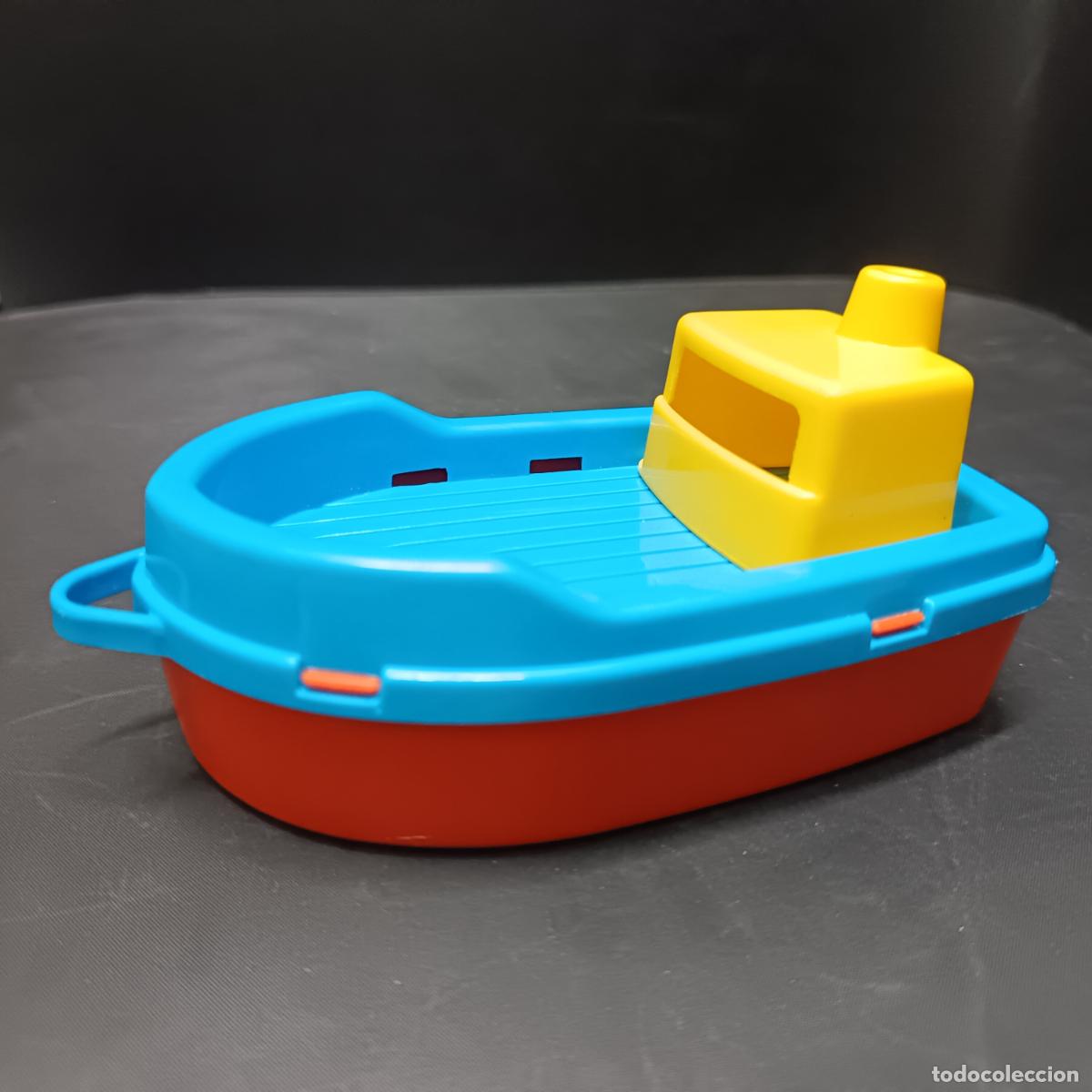 Juguetes antiguos: Barco de juguete PVC de Androni Giocattoli A&ntilde;os 80. 12x8 cent&iacute;metros.