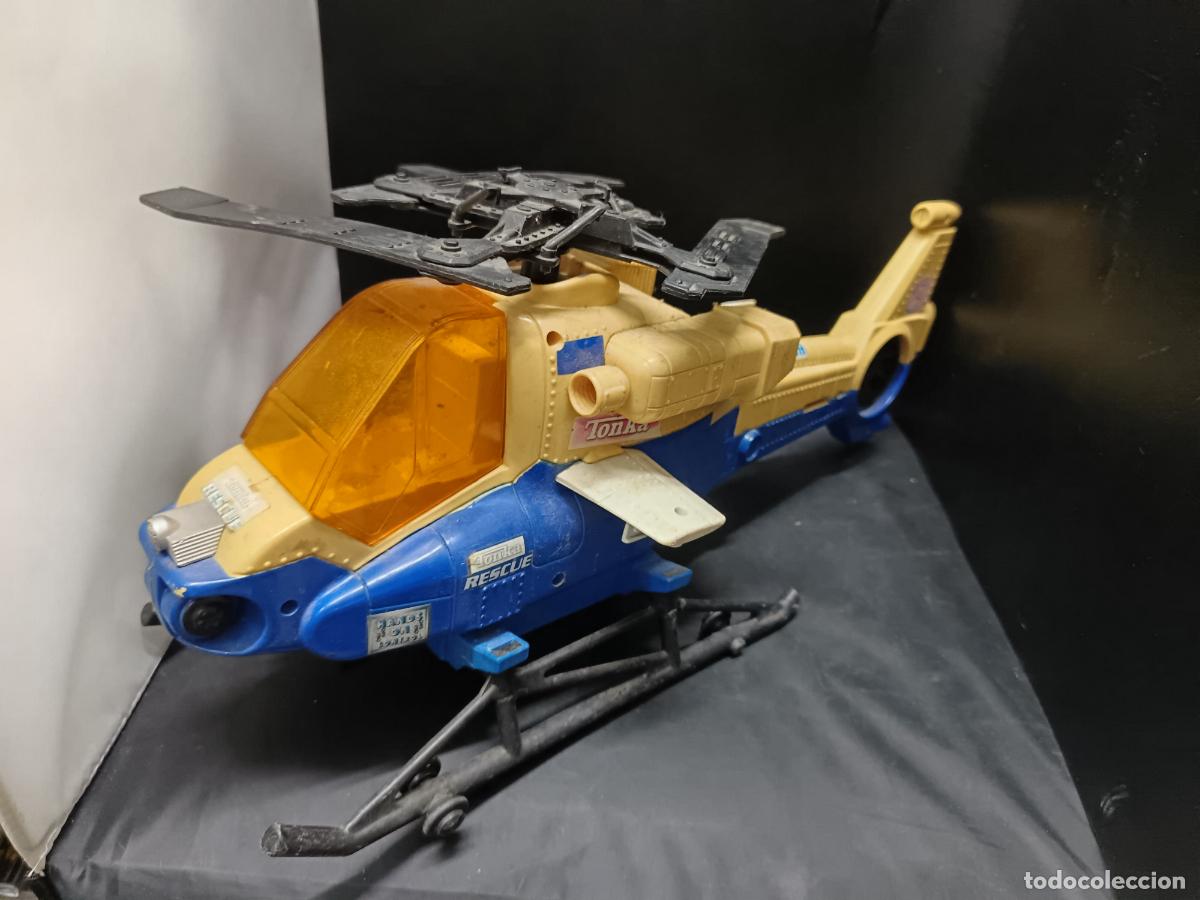 Juguetes antiguos: HELICOPTERO TONKA Mighty Motorized Rescue Helicopter - Grande 45x20x16 centimetros