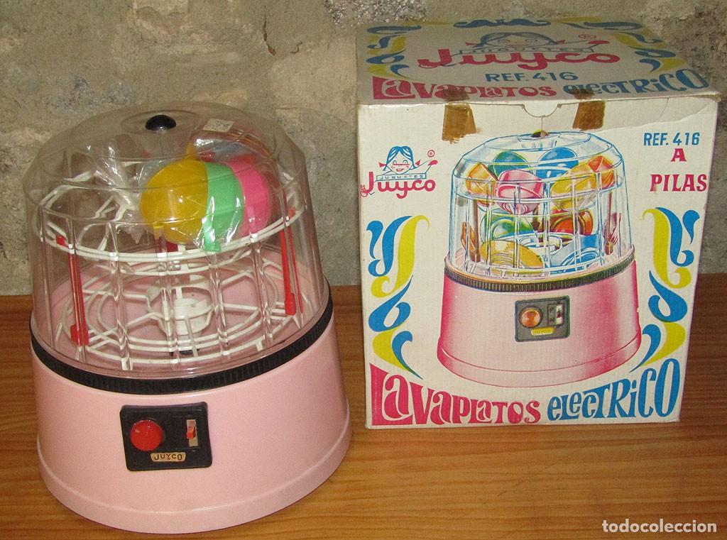 Juguetes antiguos: ANTIGUO LAVAPLATOS ELECTRICO DE JUYCO - NUEVO, EN SU CAJA Y FUNCIONANDO - A&Ntilde;OS 70
