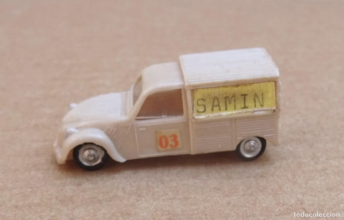 Juguetes antiguos: EKO CITROEN 2cv Furgoneta con publicidad escala 1/88