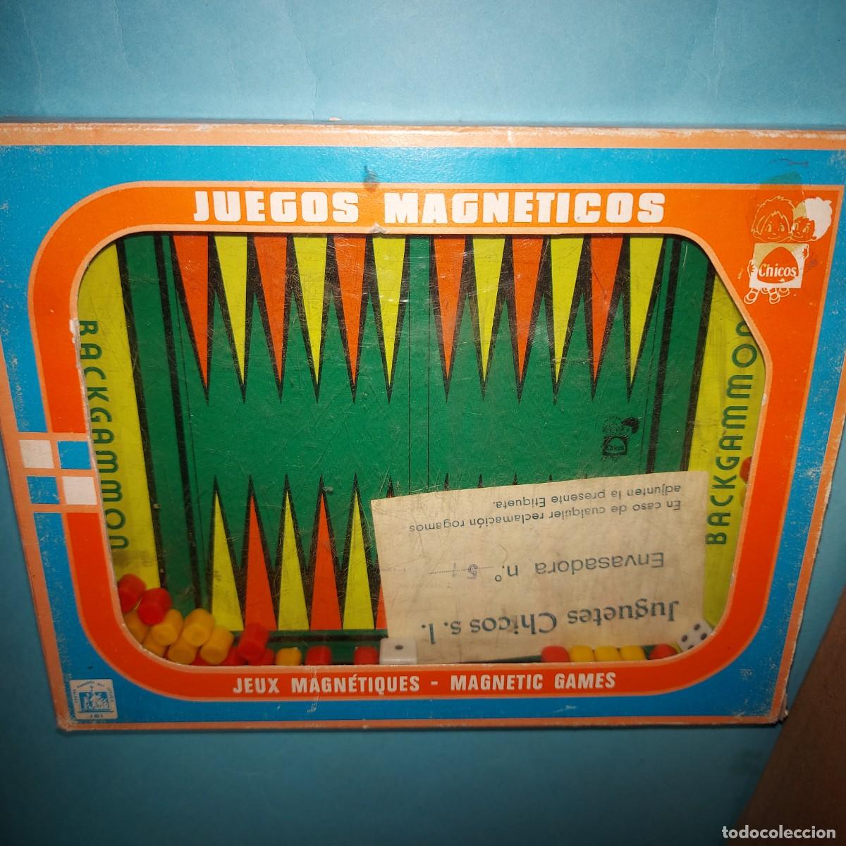 Juguetes antiguos: BACKGAMMON DE CHICOS juego MAGNETICO