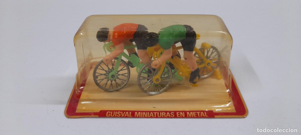 Juguetes antiguos: ANTIGUO BLISTER DE CICLISTAS . REALIZADOS POR GUISVAL . ORIGINAL A&Ntilde;OS 80