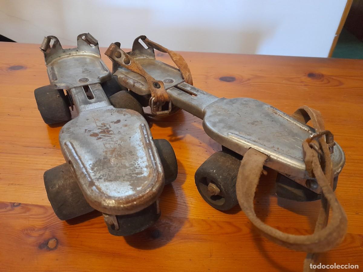 Juguetes antiguos: Antiguos Patines Met&aacute;licos Extensibles SANCHESKI IRUN - A&ntilde;os 60 / 70 - Juguete Vintage Colecci&oacute;n