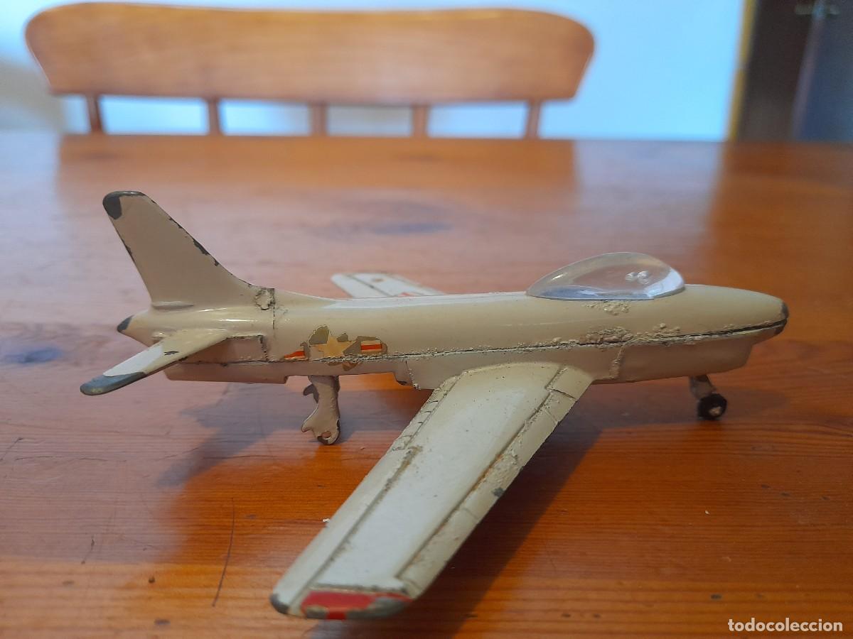 Juguetes antiguos: Avi&oacute;n Militar Sabre Jet F86 Ref 112 Playme A&ntilde;os 70 Metal