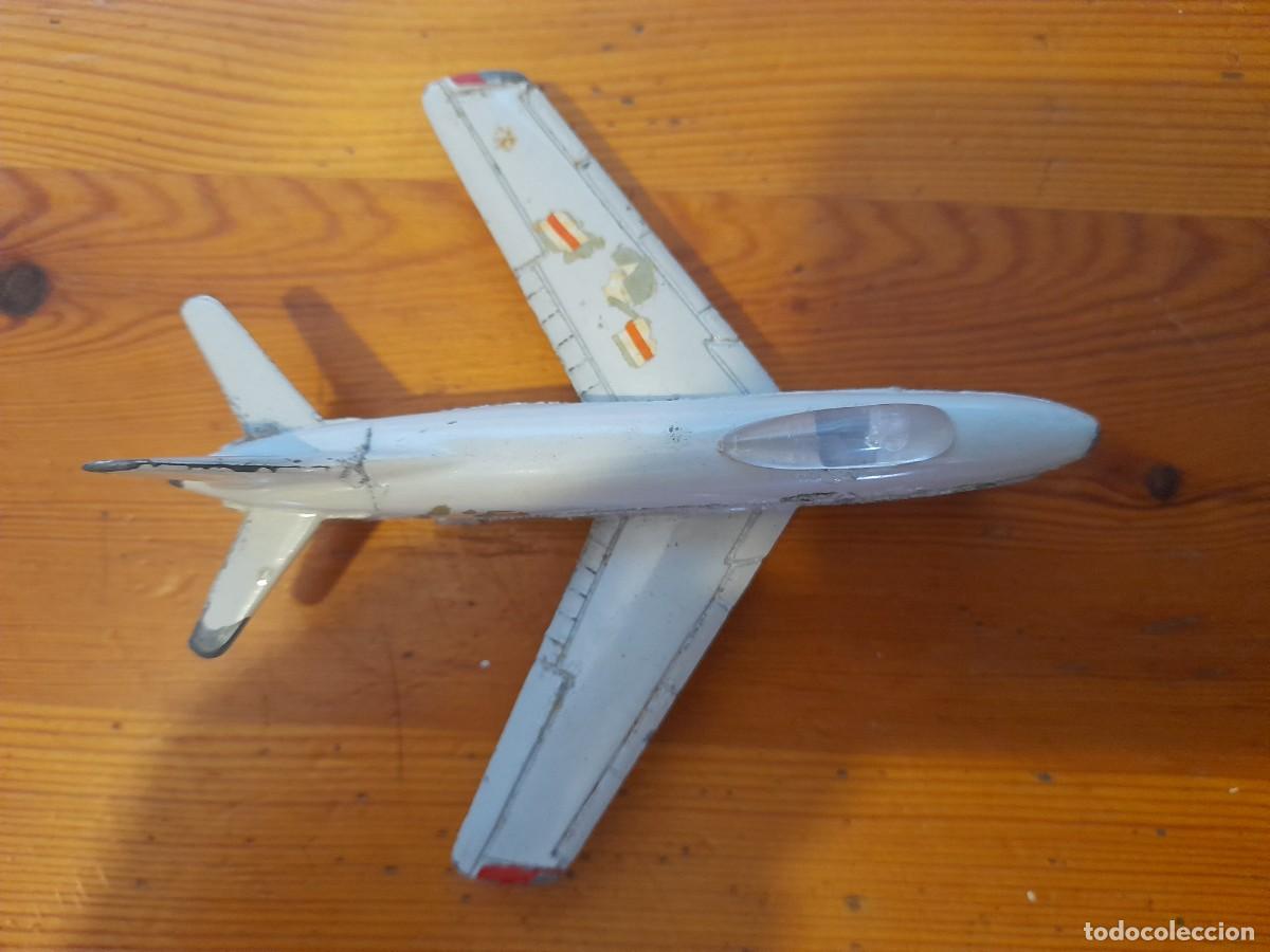 Juguetes antiguos: Avi&oacute;n Militar Sabre Jet F86 Ref 112 Playme A&ntilde;os 70 Metal