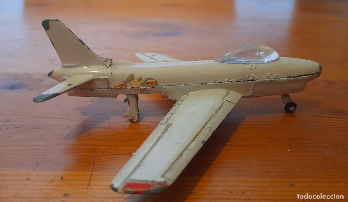 Juguetes antiguos: Avi&oacute;n Militar Sabre Jet F86 Ref 112 Playme A&ntilde;os 70 Metal