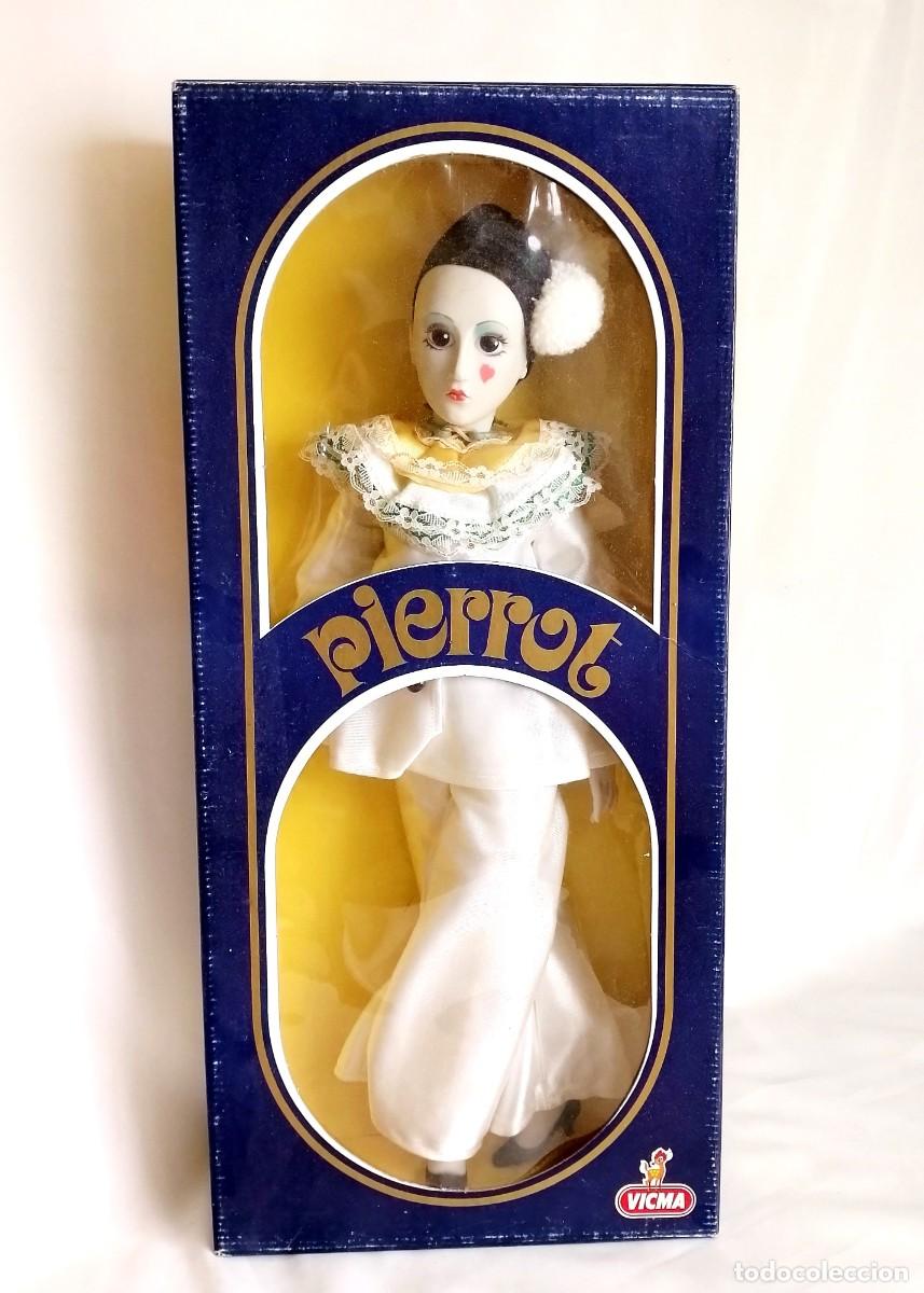 Juguetes antiguos: VICMA, MU&Ntilde;ECO PIERROT BLANCO. A&Ntilde;OS 70