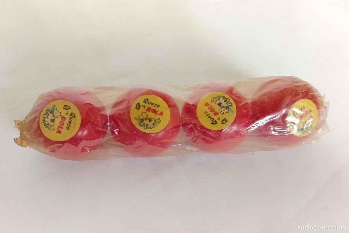 Juguetes antiguos: SOMDOS, QUESOS DE BOLA. PAQUETE DE 4 QUESOS. A&Ntilde;OS 60