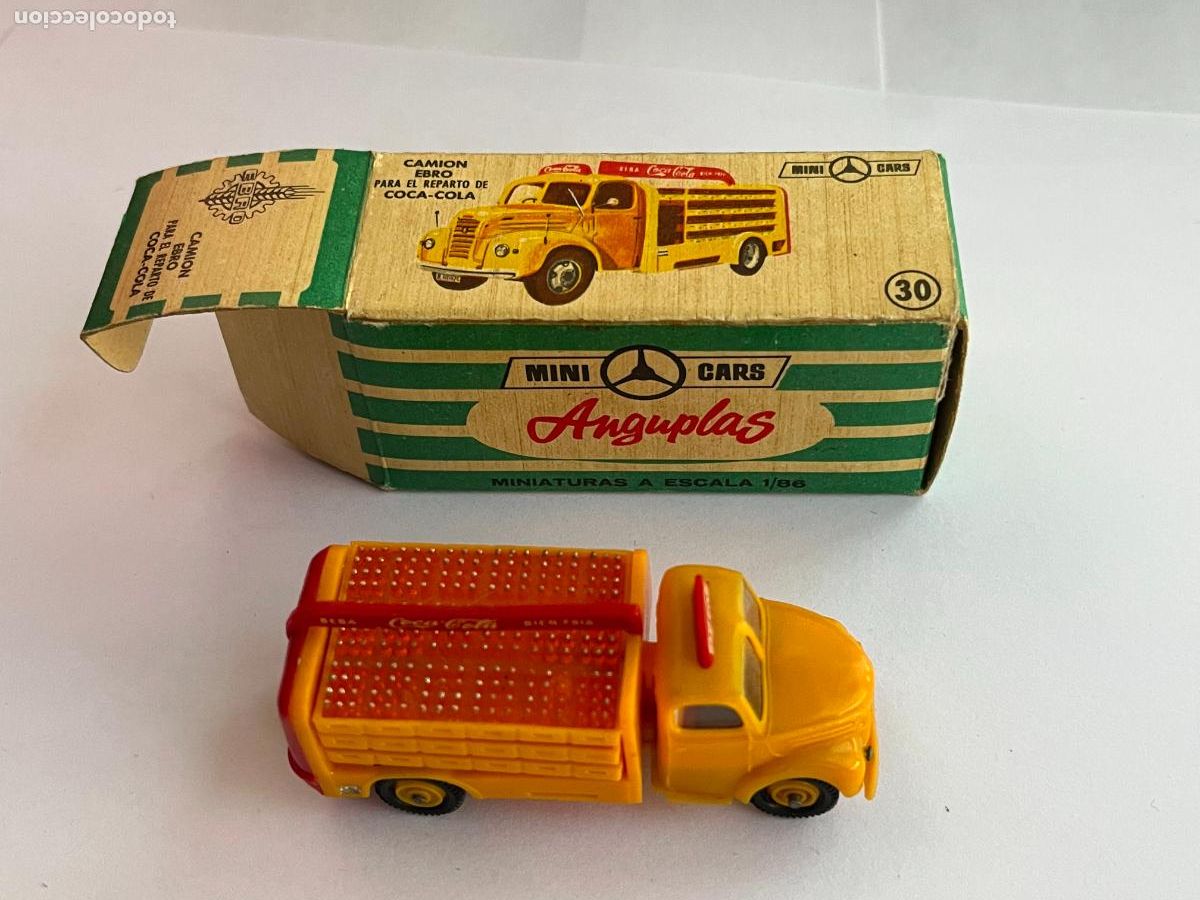 Juguetes antiguos: ANGUPLAS MINI CARS - N&ordm;30 CAMI&Oacute;N EBRO REPARTO DE COCA COLA