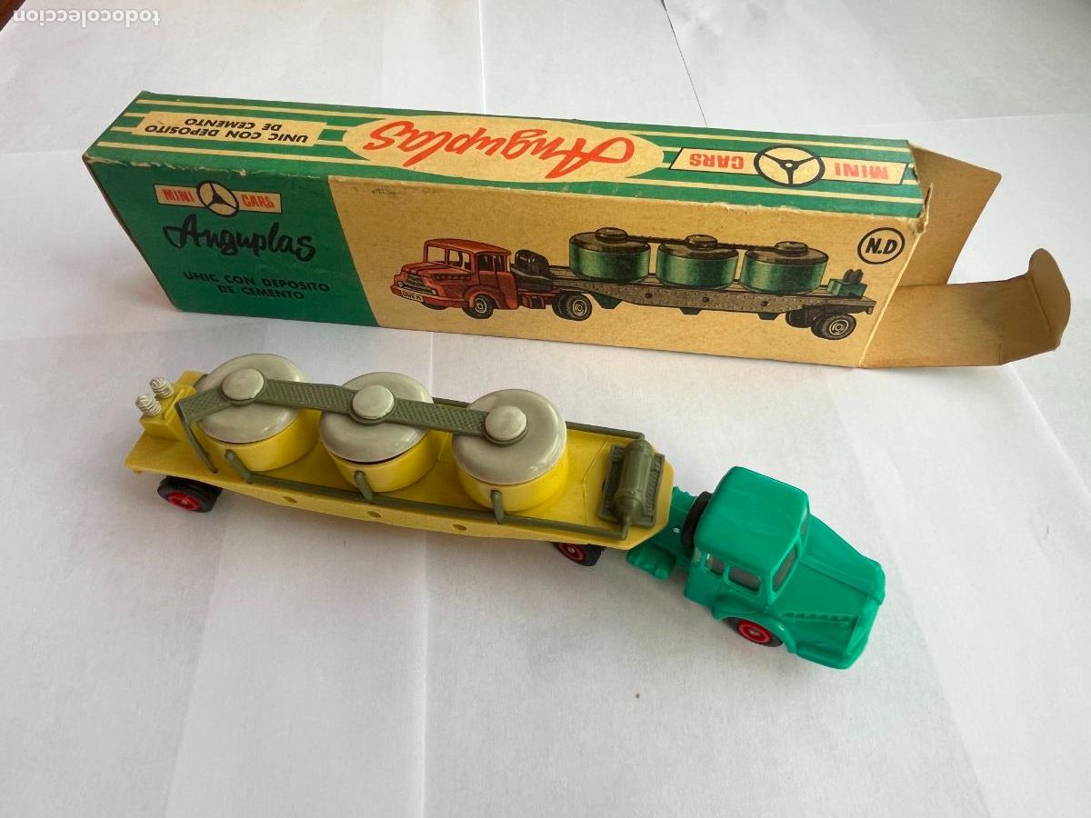 Juguetes antiguos: ANGUPLAS MINI CARS - CAMI&Oacute;N UNIC TRANSPORTE CEMENTO