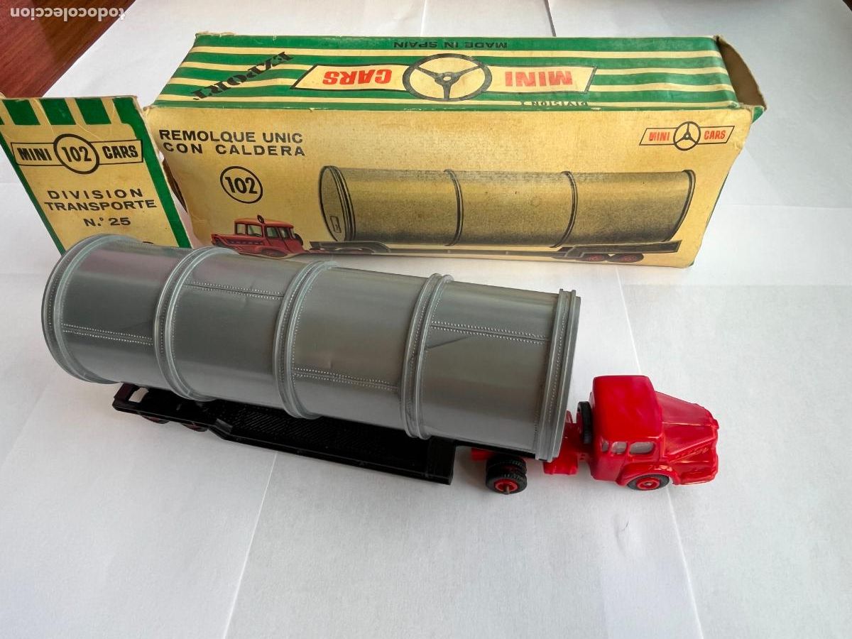 Juguetes antiguos: ANGUPLAS MINI CARS - REMOLQUE UNIC CON CALDERA