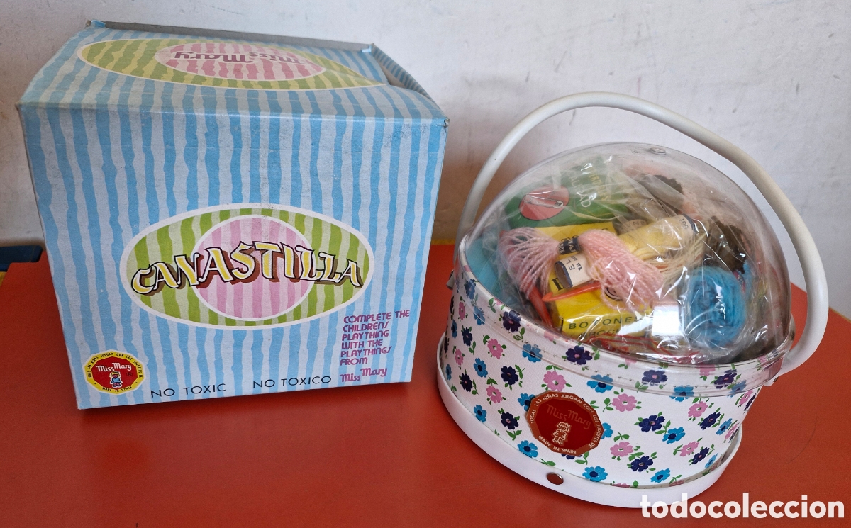 Juguetes antiguos: CANASTILLA LABORES COSTURERO MISS MARY.BERDUS 80'S BERDU'S.NUEVO EN CAJA.