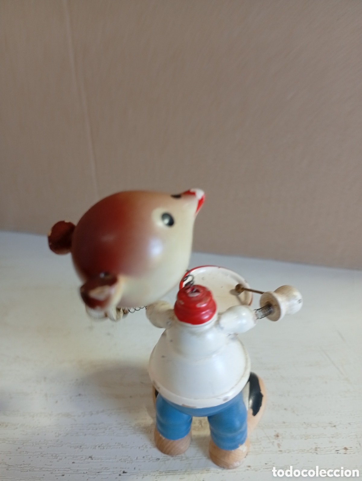 Juguetes antiguos: Mu&ntilde;eco de madera Goula - Foto 3