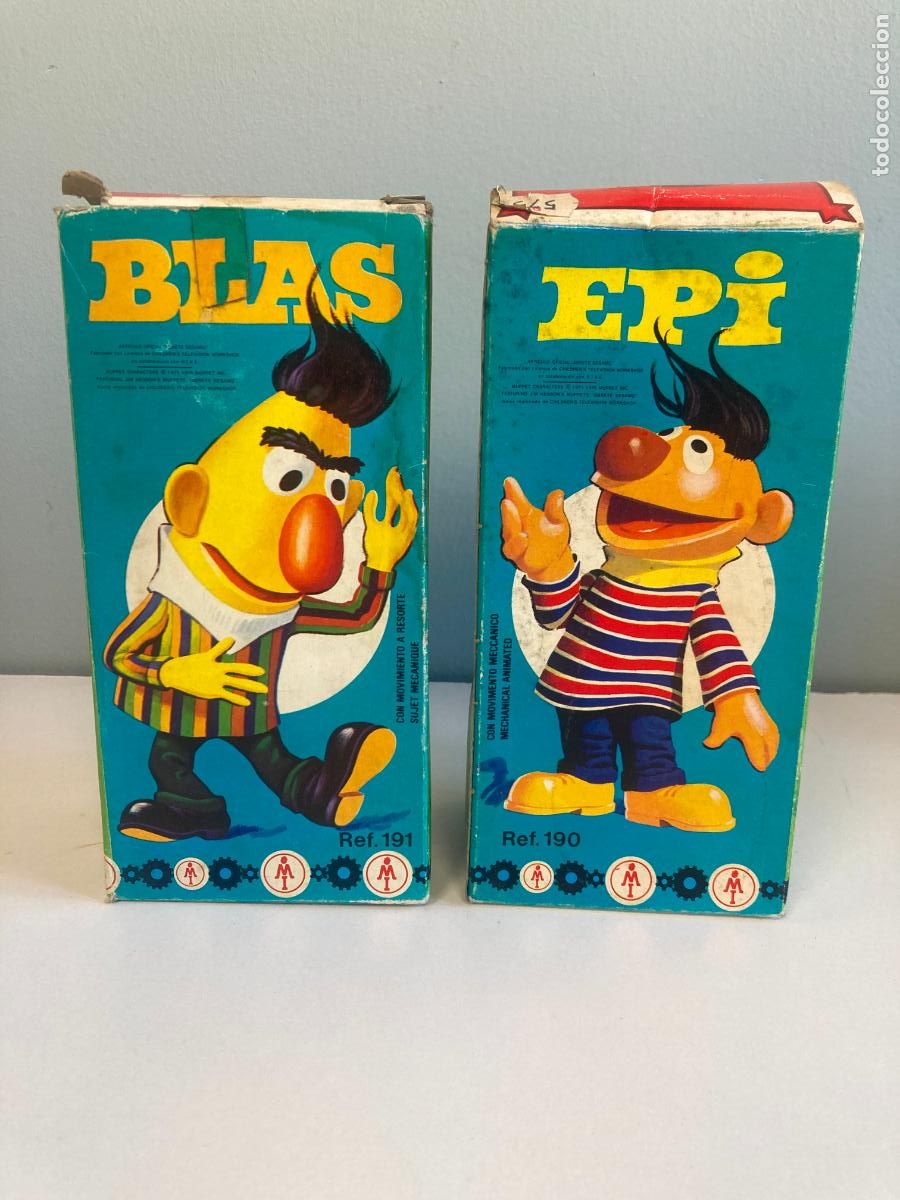 Juguetes antiguos: EPI Y BLAS - MECANICA IBENSE, A CUERDA FUNCIONANDO Y CAJAS ORIGINALES