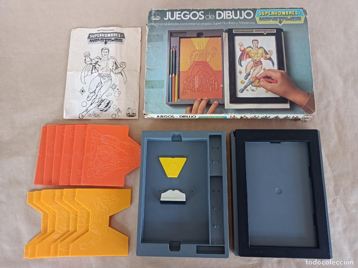 Juguetes antiguos: JUEGO DE DIBUJO GEYPER SUPERH&Eacute;ROES Y MONSTRUOS