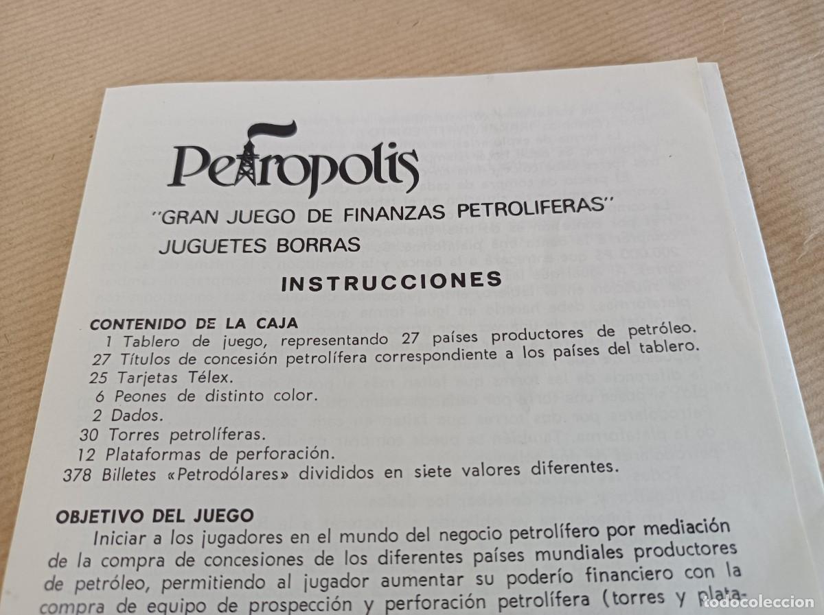 Juguetes antiguos: JUEGO DE MESA PETR&Oacute;POLIS DE BORR&Aacute;S - Foto 5