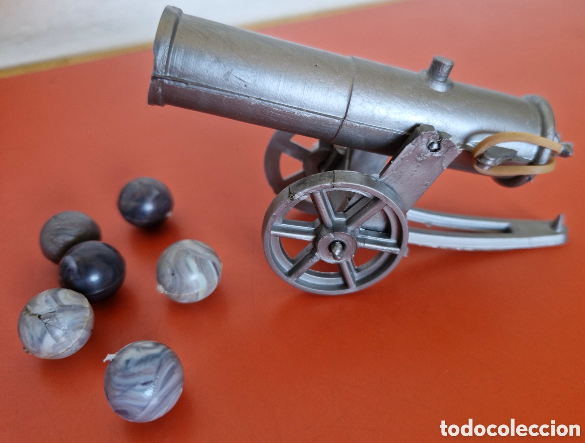Brinquedos antigos: CA&Ntilde;&Oacute;N MILITAR GRAN CALIBRE LANZA BOLAS.NACIONAL 70'S.NUEVO.
