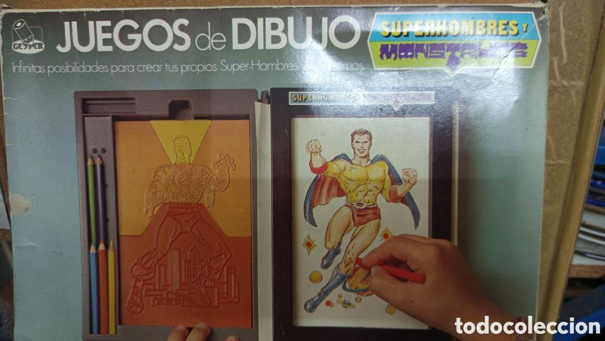 Juguetes antiguos: Bonito juego para hacer dibujos de geyper