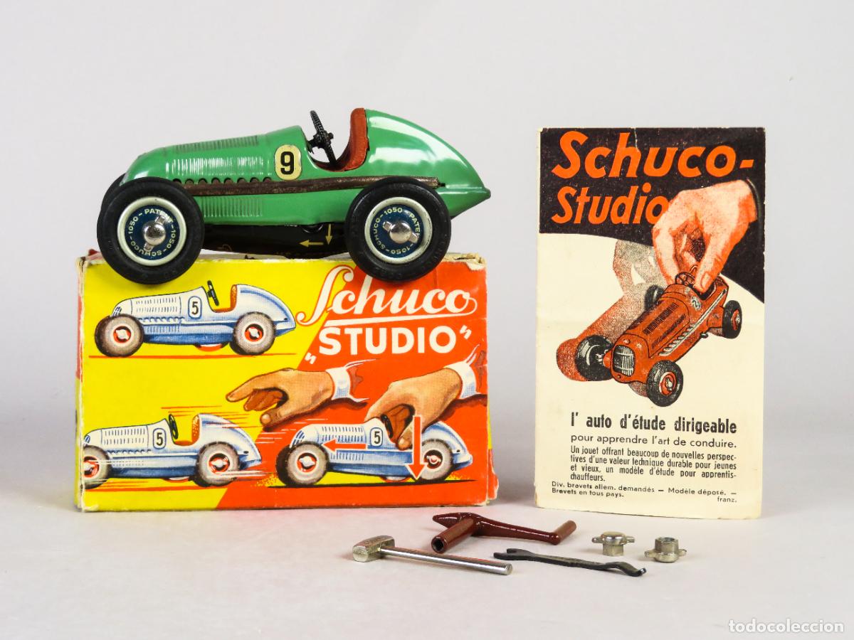 Juguetes antiguos: Coche Mercedes Benz Schuco Studio 1050 Germany nuevo a cuerda caja instrucciones a&ntilde;os 50 Funciona