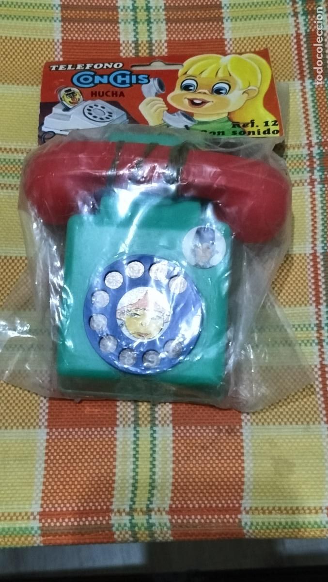 Juguetes antiguos: ANTIGUO TELEFONO HUCHA CONCHIS