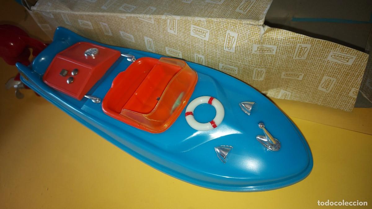 Juguetes antiguos: BARCA , LANCHA DE PAYA EN SU CAJA ORIGINAL