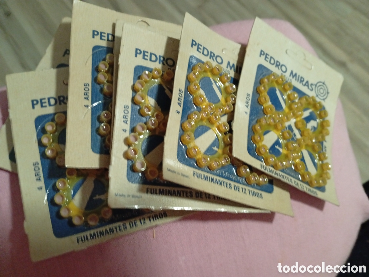 Juguetes antiguos: 7 blister de fulminante pedro miras