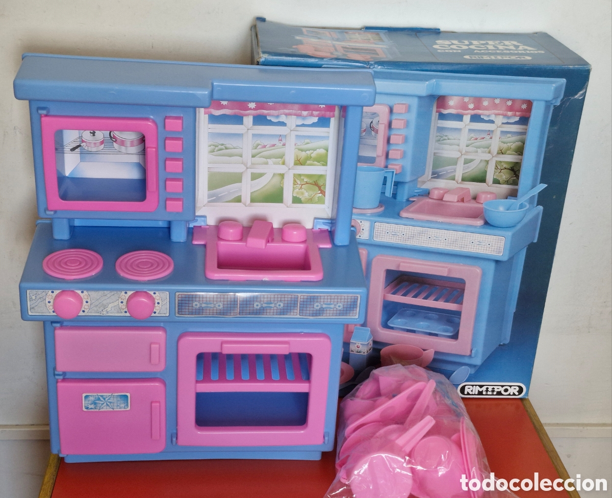 Juguetes antiguos: SUPER COCINA CON ACCESORIOS.RIMPOR 90'S.NUEVA EN CAJA.