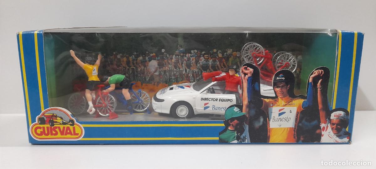 Juguetes antiguos: CAJA EQUIPO CICLISTA BANESTO Y MIGUEL INDURAIN - SET CICLISMO . REALIZADO POR GUISVAL . A&Ntilde;OS 90