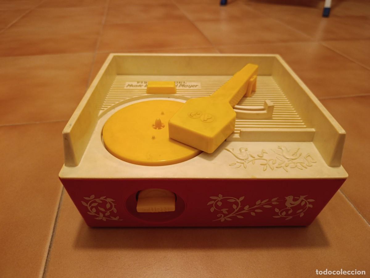 Juguetes antiguos: Fisher-Price Music Box Record Player #995 vintage con 5 discos &ndash; funciona