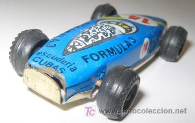 Juguetes antiguos de hojalata: COCHE DE LATA F&Oacute;RMULA 3 - Foto 2