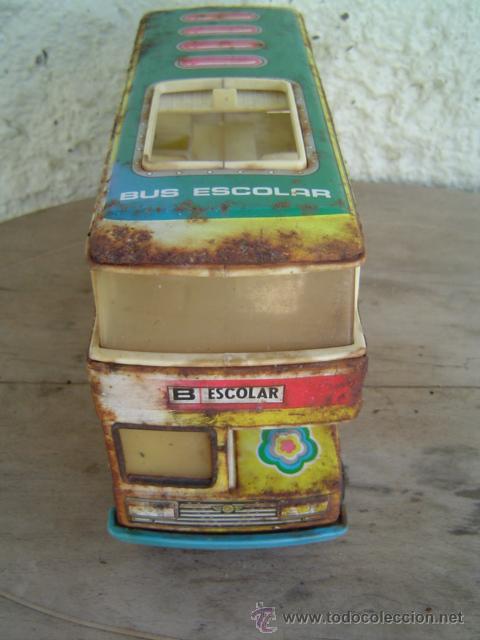 Juguetes antiguos de hojalata: BUS ESCOLAR OBERTOYS - Foto 1