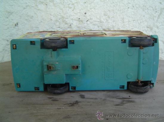 Juguetes antiguos de hojalata: BUS ESCOLAR OBERTOYS - Foto 5