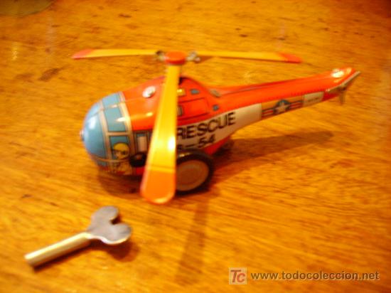 Juguetes antiguos de hojalata: helicoptero de rescate - Foto 2