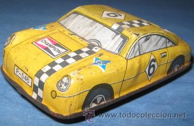 Juguetes antiguos de hojalata: COCHE DE CARRERAS DE LATA - Foto 1