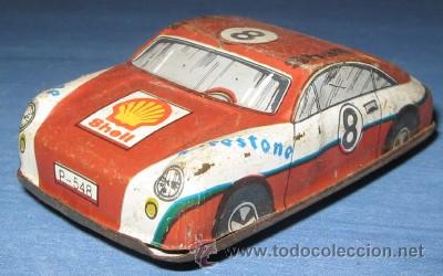 Juguetes antiguos de hojalata: COCHE DE CARRERAS DE LATA - Foto 1