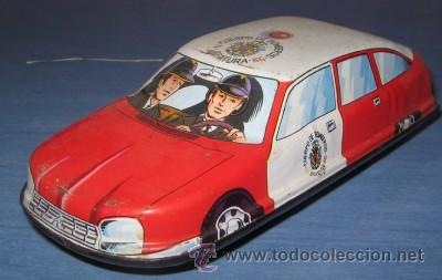 Juguetes antiguos de hojalata: COCHE DE BOMBEROS DE LATA, DE ROM&Aacute;N - Foto 1