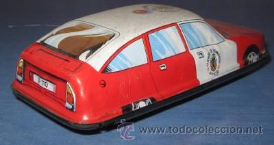 Juguetes antiguos de hojalata: COCHE DE BOMBEROS DE LATA, DE ROM&Aacute;N - Foto 2