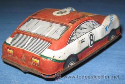 Juguetes antiguos de hojalata: COCHE DE CARRERAS DE LATA - Foto 2