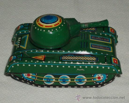 Juguetes antiguos de hojalata: tanque de hojalata - Foto 1