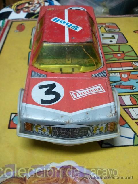 Juguetes antiguos de hojalata: COCHE DE CARRERAS DE CHAPA PAYVA - Foto 4
