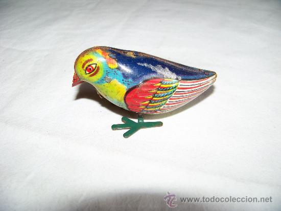 Juguetes antiguos de hojalata: ANTIGUO PAJARO A CUERDA INGL&Eacute;S - Foto 6