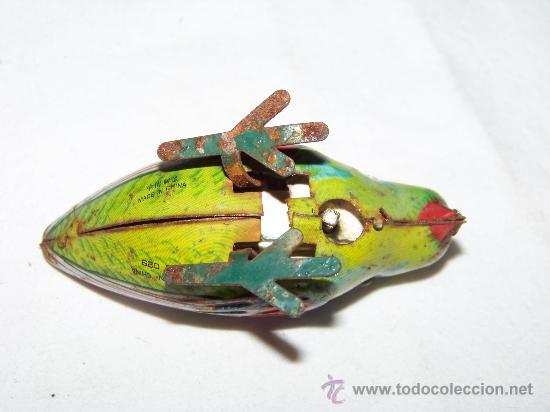 Juguetes antiguos de hojalata: ANTIGUO PAJARO A CUERDA INGL&Eacute;S - Foto 4