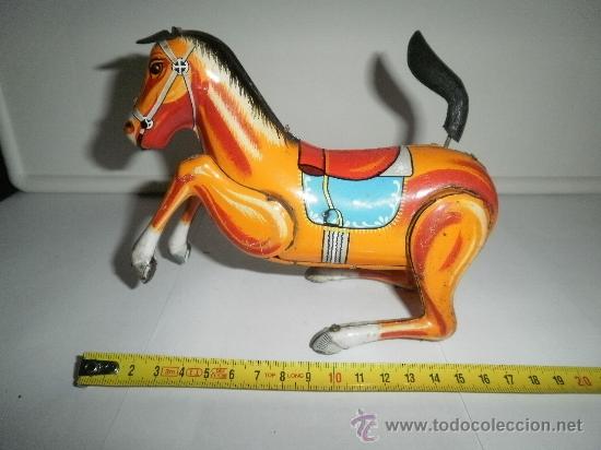 Juguetes antiguos de hojalata: CABALLO MADE IN JAPAN - Foto 1