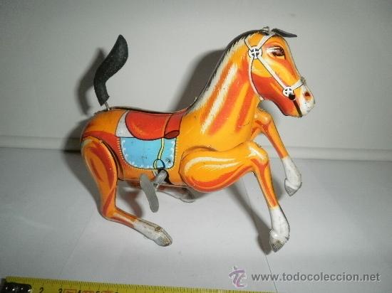 Juguetes antiguos de hojalata: CABALLO MADE IN JAPAN - Foto 4