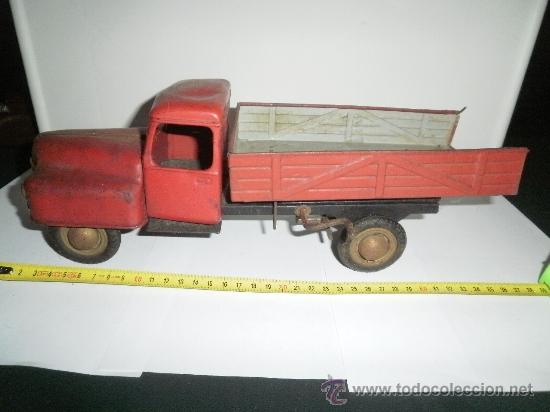 Juguetes antiguos de hojalata: CAMION BASCULANTE  D.B.P. - Foto 8