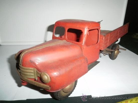 Juguetes antiguos de hojalata: CAMION BASCULANTE  D.B.P. - Foto 7
