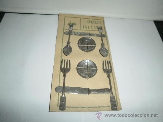 Juguetes antiguos de hojalata: BLISTER DE BATERIA DE COCINA - Foto 1
