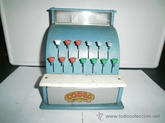Juguetes antiguos de hojalata: CAJA REGISTRADORA (MADE IN ENGLAND) MARCA CODEG - Foto 1